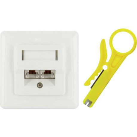 Schwaiger TDU2628532 socket-outlet RJ-45 White