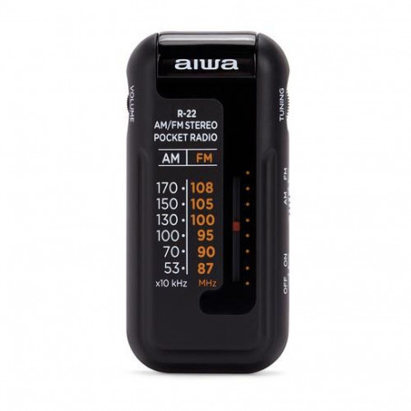 Aiwa R-22BK radio Personal Analog Black