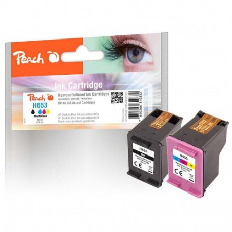 Peach PI300-1045 ink cartridge 2 pc(s) Compatible Black, Cyan, Magenta, Yellow
