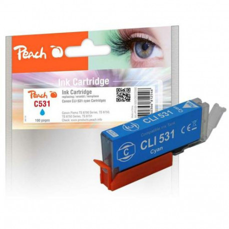 Peach PI100-500 ink cartridge 1 pc(s) Compatible Standard Yield Cyan