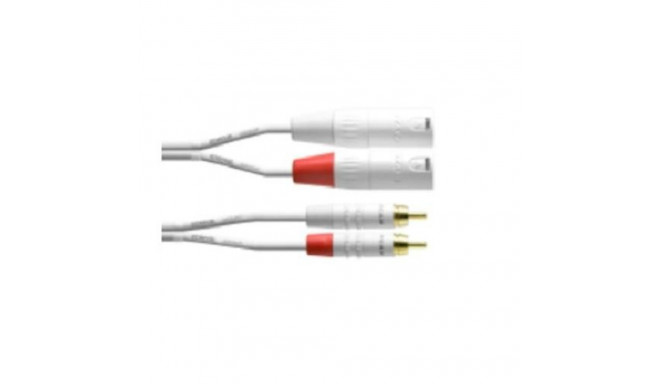 Cordial 2 x RCA/2 x XLR, 6 m audio cable 2 x XLR (3-pin) White