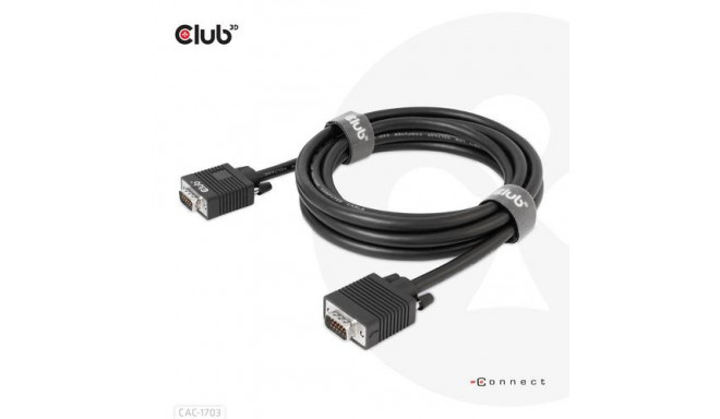 CLUB3D VGA Cable Bidirectional M/M 3m/9.84ft 28AWG