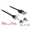 DeLOCK 85723 USB cable USB 2.0 1.1 m USB A USB C/Micro-USB B Black