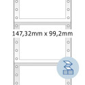 HERMA Computer labels continous 147.32x99.2 mm 1 row white perforated paper matt 3000 pcs.