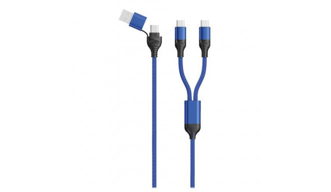 2GO 797366 USB cable 1.2 m USB A/USB C 2 x USB C Black, Blue