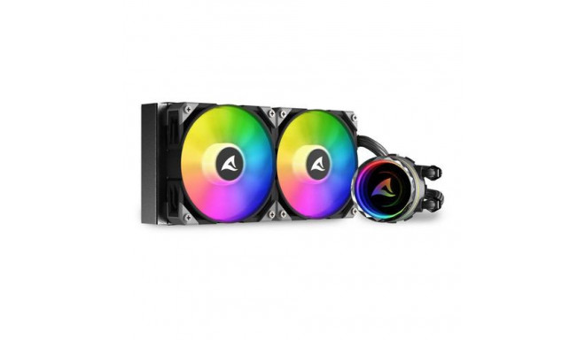 Sharkoon S80 RGB Computer case, Processor All-in-one liquid cooler 12 cm Black 1 pc(s)