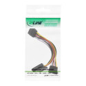 InLine Internal SATA Power Cable SATA male / female to 2x SATA m 0.15m