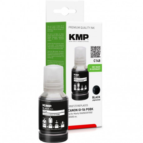 KMP Patrone Canon Maxify GI56PGBK black 6000 Seiten C148 kompatibel
