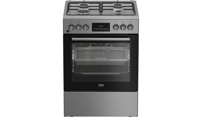 BEKO Cooker FBMA62330TXDSN, Width 60 cm, A, Gas/Electric, LED screen