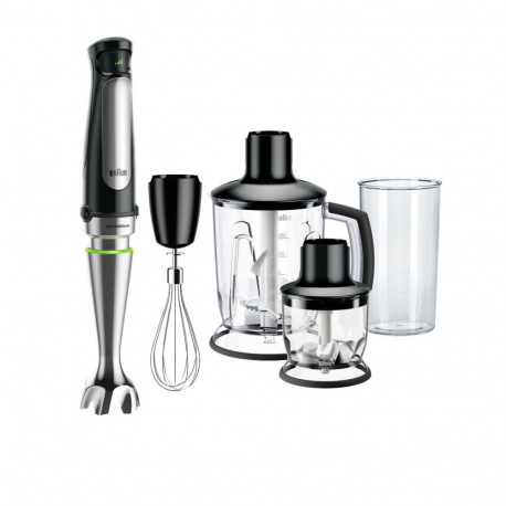 BRAUN Hand Blender MQ7045X, 1000W, 1.25L, ActiveBlade, SmartSpeed, Inox/Black