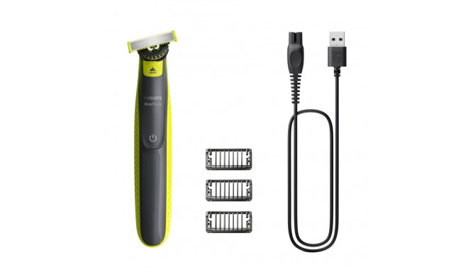 Philips Oneblade QP2724/23, 45 min run time/8hour charging (NiMH), 3 click-on stubble combs (1, 3, 5