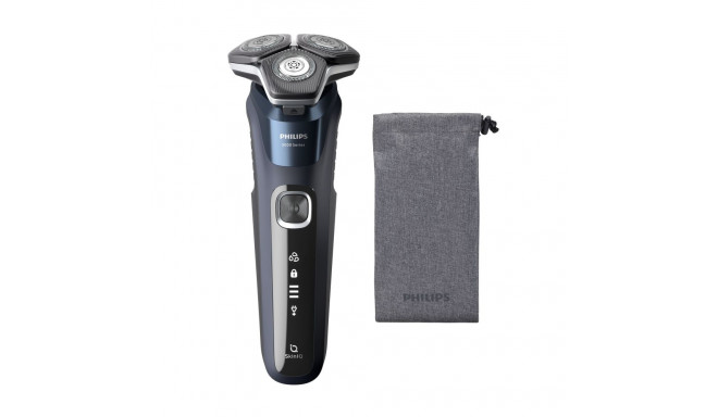 Philips Series 5000 wet and dry electric shaver S5885/10, SkinIQ, SteelPrecision blades, 360-D flexi