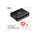 CLUB 3D TRAVEL CHARGER 132W GAN TECHNOLOGY FOUR PORT USB TYPE-A AND -C POWER DELIVERY PD 3.0 SUPPORT