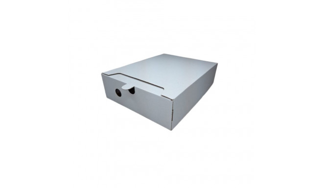Arhiivikarp 235x120x315mm lühemast küljest avatav valge