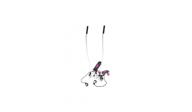 Pink diagonal stepper with movable arms and cables HMS S3085