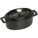 Mini malmist ovaalne pott Staub - 250 ml, must