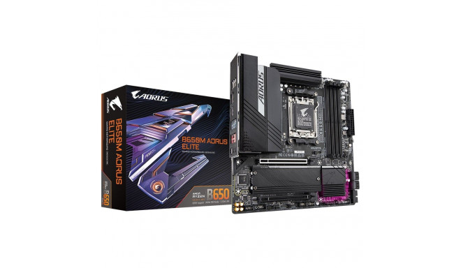 Gigabyte emaplaat B650M AORUS ELITE AMD Ryzen 9000 CPUs 12+2+2 Phases VRM kuni 8000MHz DDR5 1xPCIe 5