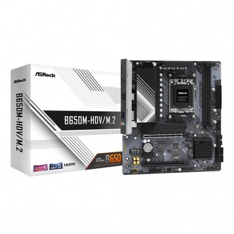 Asrock B650M-HDV/M.2 AMD B650 Socket AM5 micro ATX emaplaat