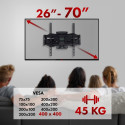 Maclean MC-781 TV mount 177.8 cm (70") Black