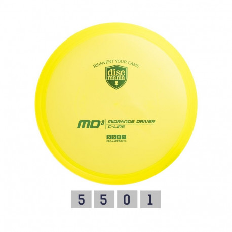 Discgolf DISCMANIA Midrange Driver C-LINE MD3 Yellow 5/5/0/1