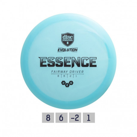 Discgolf disc DISCMANIA Fairway Driver NEO ESSENCE Evolution Light blue 8/6/-2/1