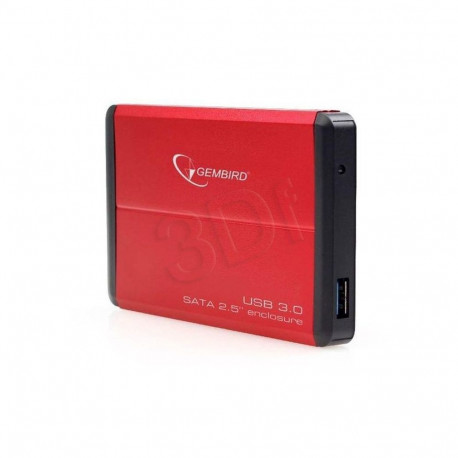Gembird HDD/SSD korpus 2.5'' SATA USB 3.0 alumiinium, punane
