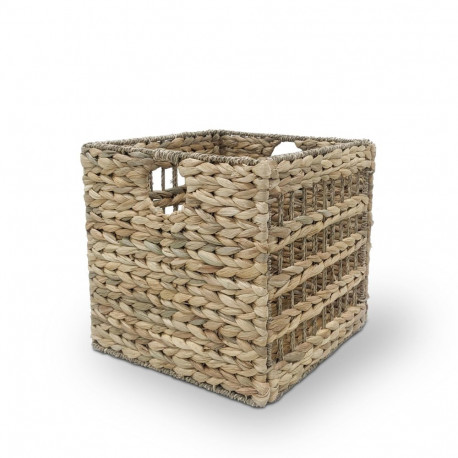 FOLDABLE BASKET 30X30X30CM STEEL/SEAGRAS