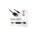CLUB3D USB Type C to VGA Active Cable M/M 5m/16.40ft