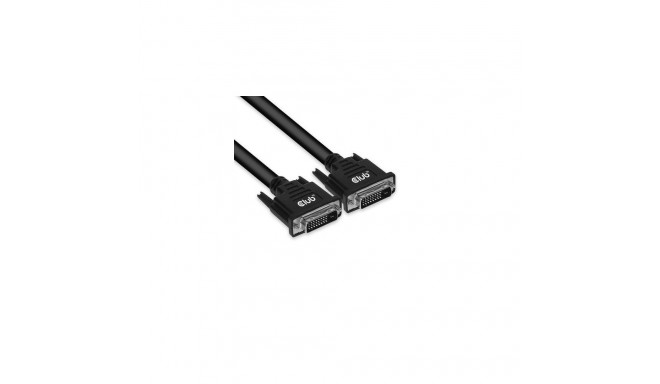 CLUB3D DVI-D Dual Link 24+1 M/M Cable 3m/9.84ft Bidirectional 28AWG