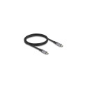 DeLOCK 81191 USB cable USB4 Gen 2x2 1 m USB C Black, Grey