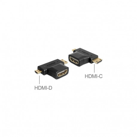 DeLOCK 65446 cable gender changer HDMI-C / HDMI-D HDMI-A Black