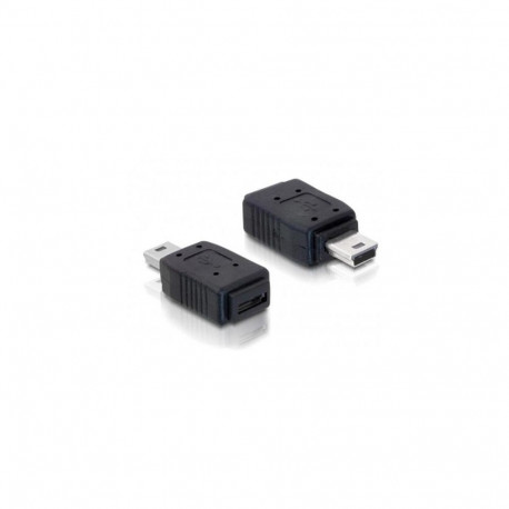 DeLOCK Adapter USB mini/USB micro-B USB mini M micro-B FM Black