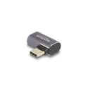 DeLOCK USB Adapter 40 Gbps USB Type-C PD 3.0 100 W male to female angled left / right 8K 60 Hz metal