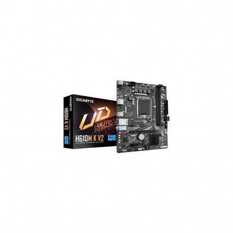 GIGABYTE H610M K V2 Motherboard - Intel Core 14th CPUs, up to 5600MHz DDR5, 1xPCIe 3.0 M.2, 1GbE LAN