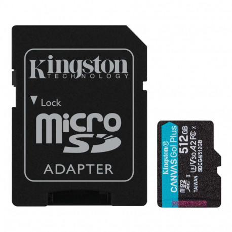 Kingston 512 GB microSDXC Canvas Go! Plus Gen4 memory card + SD adapter