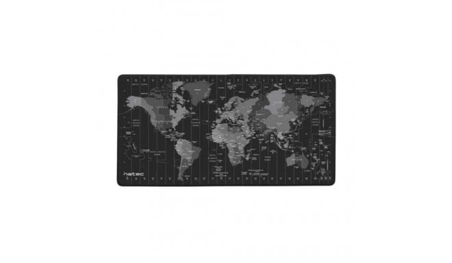 Gaming Mouse Mat Natec Time Zone Map Maxi Black