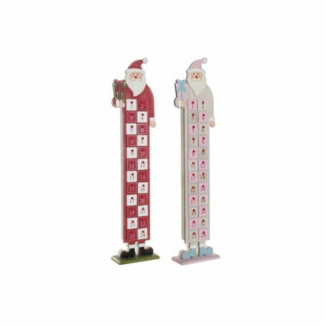 Advendikalender DKD Home Decor Puit Jõuluvana (2 pcs) (14 x 7 x 64 cm)