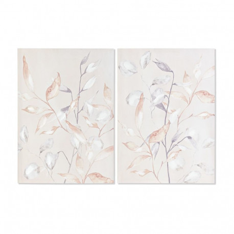 Maal DKD Home Decor Taime leht (2 Ühikut) (50 x 3 x 70 cm)