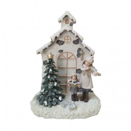 Christmas bauble DKD Home Decor Resin House (16,5 x 9 x 21 cm) (2 Units)