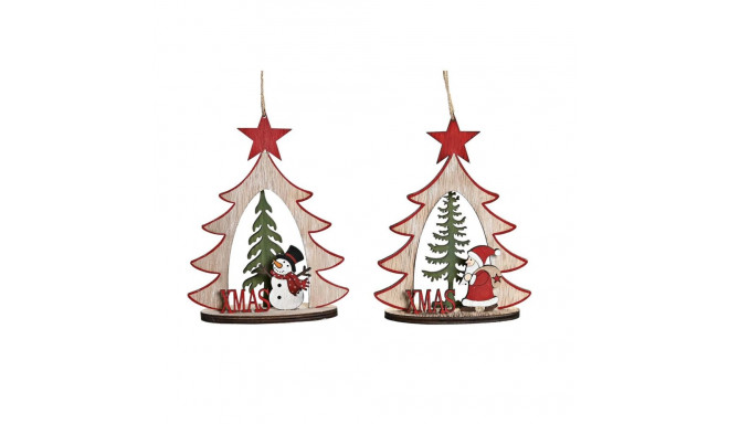 Jõuluehe DKD Home Decor Puit (2 Ühikut) (14 x 6 x 18 cm)