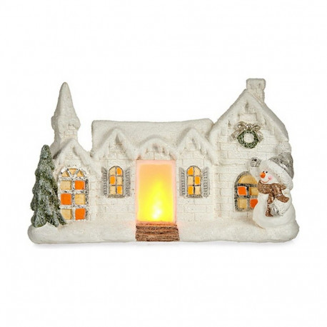 Decorative Figure Krist+ TG1909308 TG1909308 White House Christmas 13 x 26,5 x 43 cm LED Light