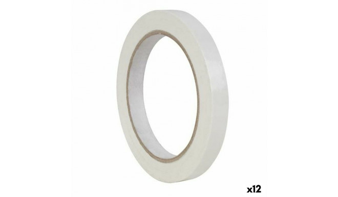 Adhesive Tape Apli 66 m 12 mm White PVC (12 Units)