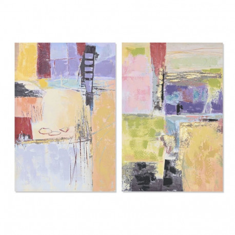 Maal DKD Home Decor Abstraktne Linna (60 x 3 x 90 cm) (2 Ühikut)