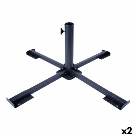 Rannavarju alus Aktive 86 x 34 x 86 cm Must Metall (2 Ühikut)