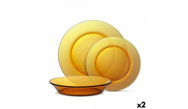 Dinnerware Set Duralex Lys Amber 12 Pieces (2 Units)