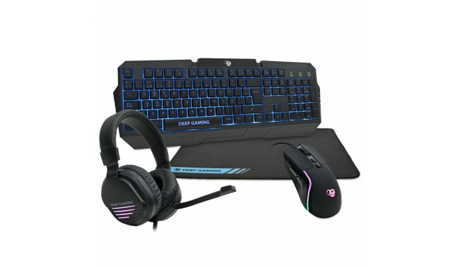 Pack Gaming DeepGaming Black Spanish Qwerty