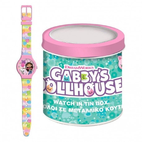 Infant's Watch Gabby's Dollhouse 000574089 - TIN BOX Ø 33 mm