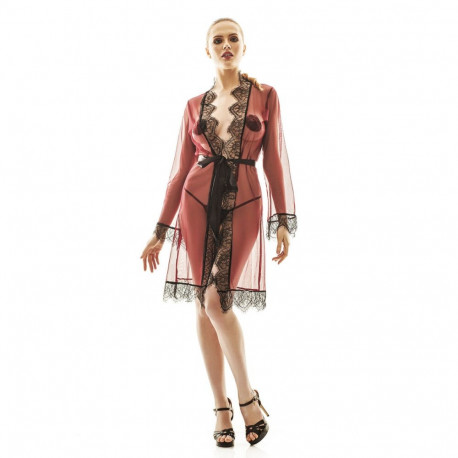 Pitsist Aluspesu Komplekt Anaïs Must Punane L/XL