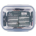 Hermetic Lunch Box Santa Clara Transparent Rectangular 1,5 L (6 Units)
