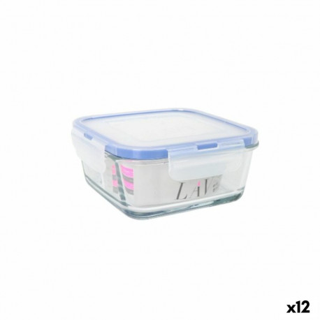 Hermetic Lunch Box LAV Blue Transparent 0,72 l (12 Units)